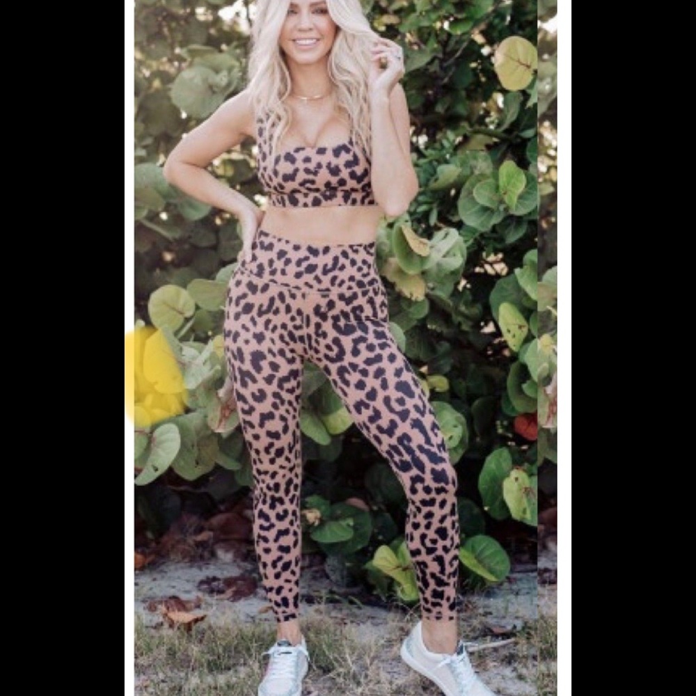 Leopard Print bra and leggings set